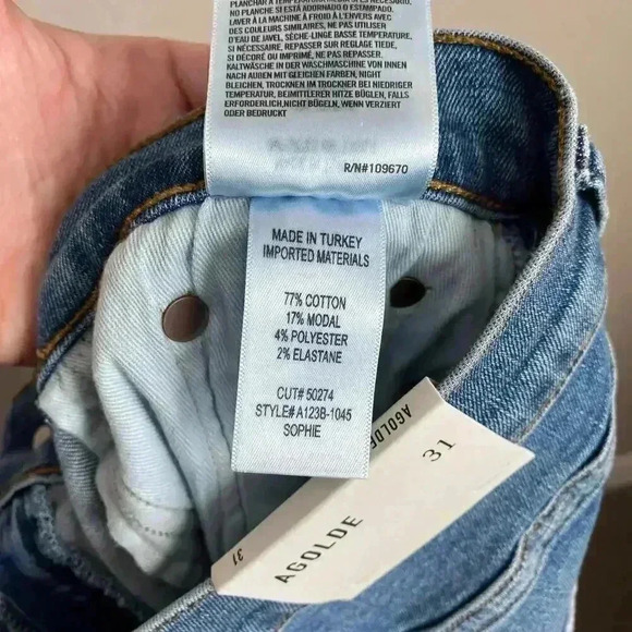 AGOLDE Sophie Mid Rise Ankle Jeans Size 31 - Picture 8 of 13